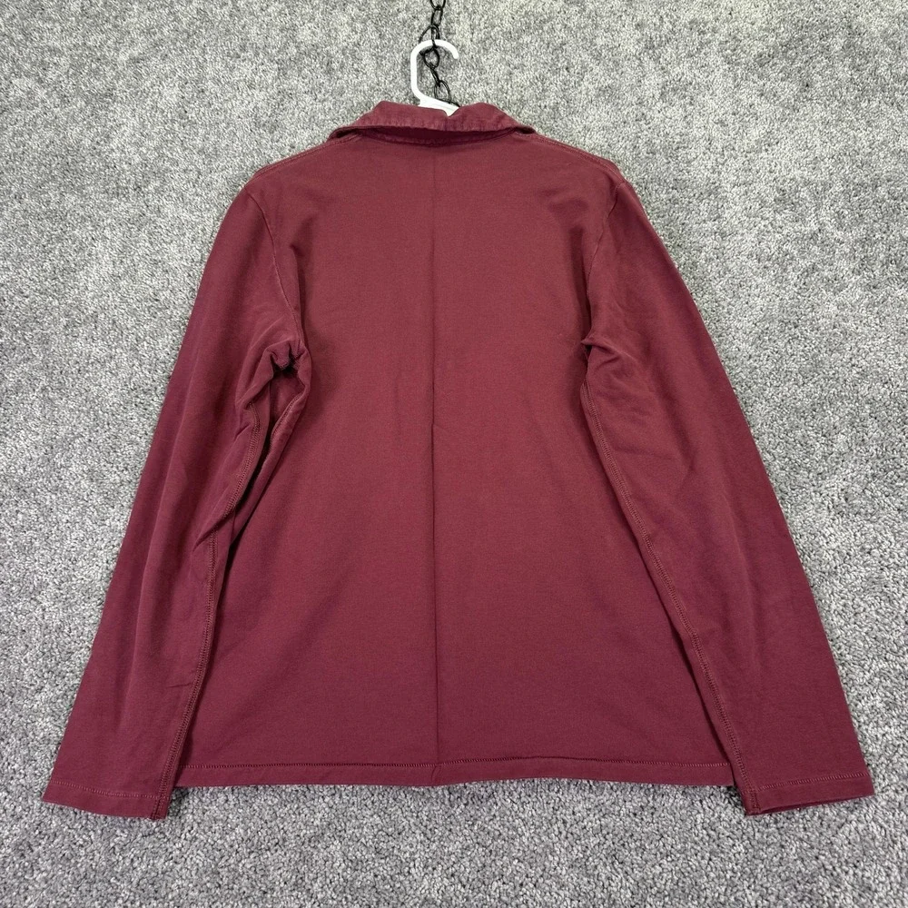 Banana Republic Shirt Mens Medium Red 1/4 Zip Collared Stretch Polo Casual